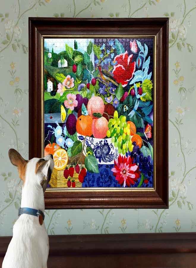 eeBoo Piece & Love: Stone Fruit Still Life - 1000 Piece Puzzle - 23" Square Adult Jigsaw, Malin Gyllensvaan’s Lush Orchard Nature Scene, Eco-Friendly - Image 5